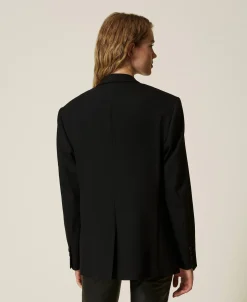 Anzugblazer Aus Serge Aus Wollmischung