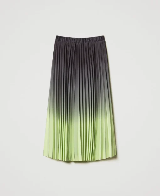 Bedruckter Plisseerock Aus Georgette