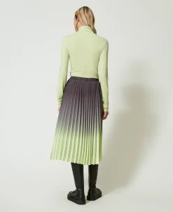 Bedruckter Plisseerock Aus Georgette
