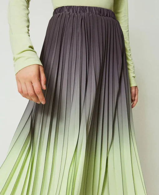Bedruckter Plisseerock Aus Georgette