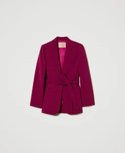 Blazer Mit Gürtel „Oval T“-Kettchen