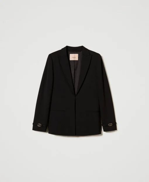 Blazer Mit „Oval T“-Riegeln