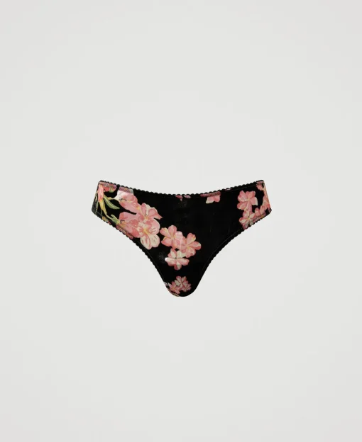 Brazilian-Slip Aus Dévoré-Samt