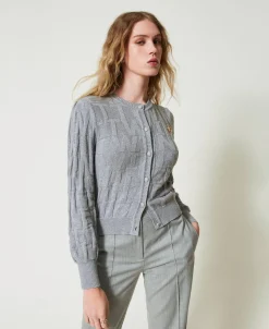 Cardigan Aus Baumwolle Und Kaschmir Mit Logos