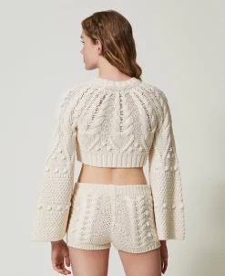 Cropped-Pullover Aus Wolle