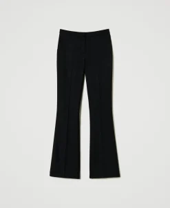 Flare-Hose Aus Serge Aus Wollmischung