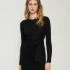 Gerippter Pullover Mit Schleife