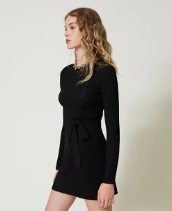 Gerippter Pullover Mit Schleife