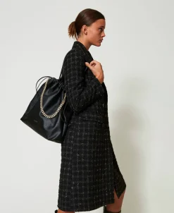 Großer Shopper Aus Leder Mit Tunnelzug