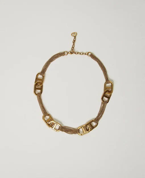 Halsnahe Kette Mit „Oval T“-Logos