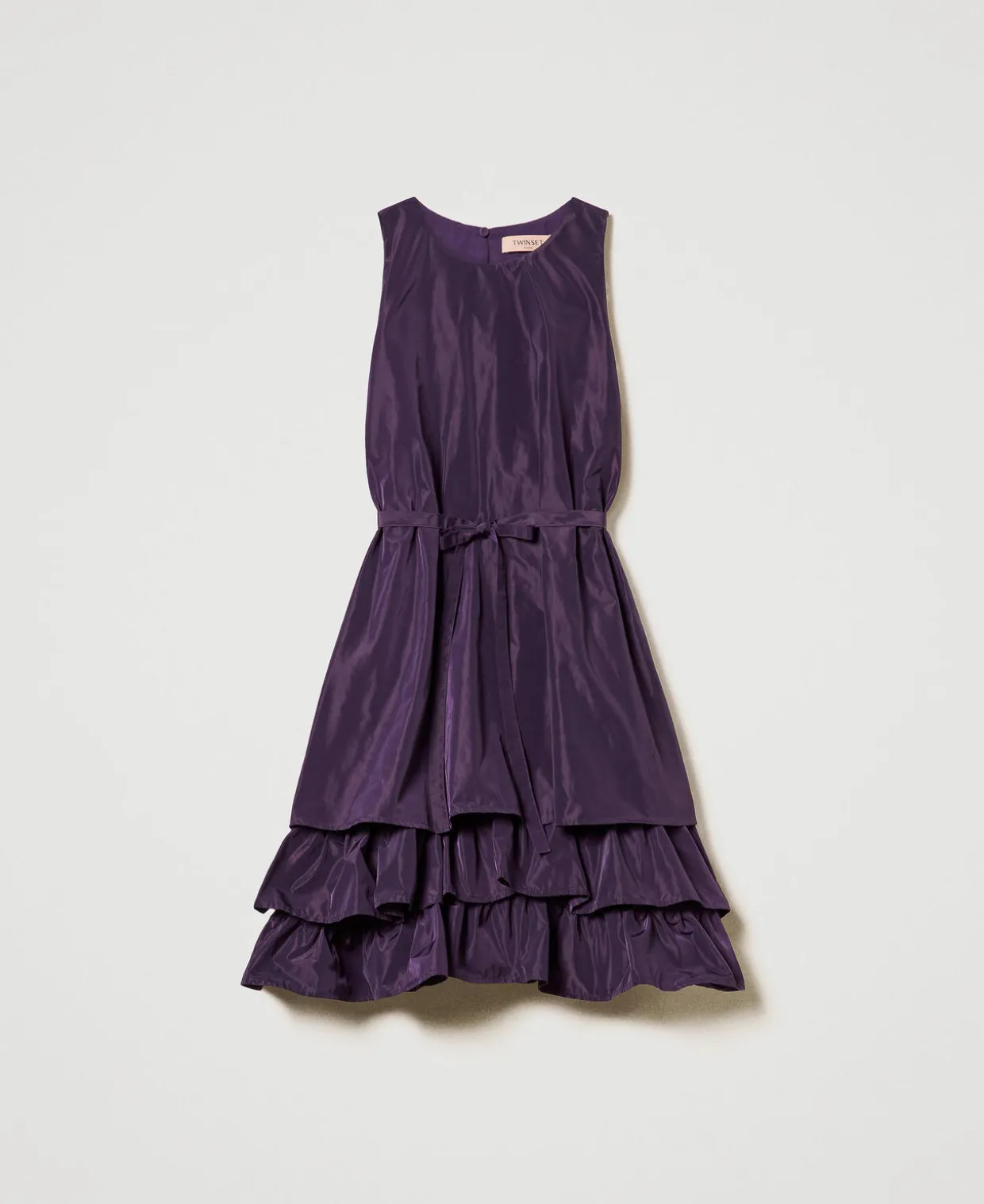 Kurzes Kleid Aus Taft Mit Volants