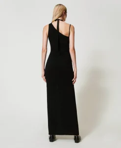 Maxi-Jacquardkleid Aus Treeblend-Garn