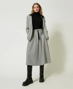 Midirock Mit Hahnentrittmuster