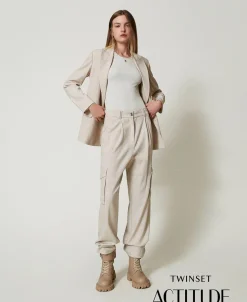 MYFO Cargohose Mit Stickerei