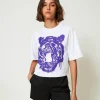 MYFO Kasten-T-Shirt Mit Print Und Pailletten