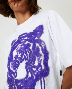 MYFO Kasten-T-Shirt Mit Print Und Pailletten