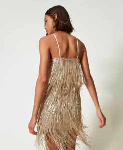 MYFO Minikleid Mit Paillettenfransen