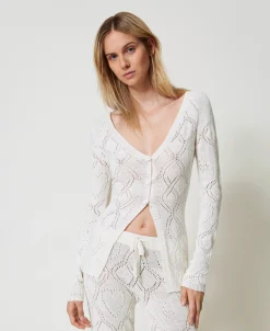 Nahtloser Cardigan Aus Treeblend-Garn