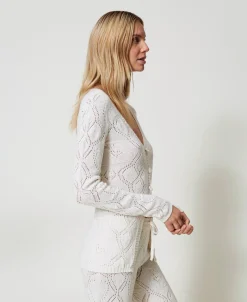 Nahtloser Cardigan Aus Treeblend-Garn