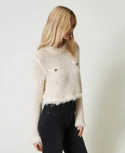 Netzpullover Aus Jacquard