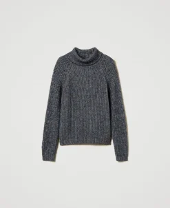 Pullover Aus Mehrfarbigem Garn Mit Lurex