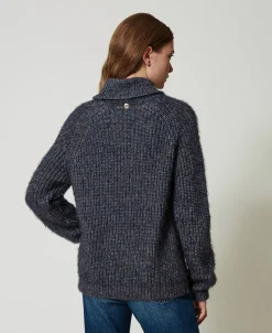 Pullover Aus Mehrfarbigem Garn Mit Lurex
