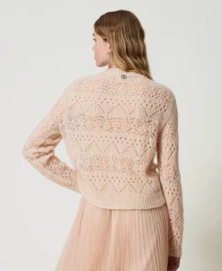 Pullover Aus Mohairmischung Mit Mustermix