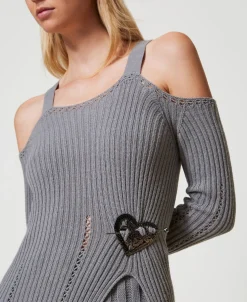 Pullover Aus Treeblend-Garn Mit Brosche