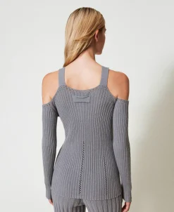 Pullover Aus Treeblend-Garn Mit Brosche