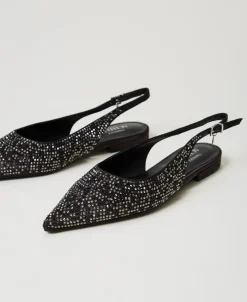 Slingback-Ballerina Mit Strass