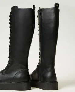 Sneaker-Boots Mit Schnürung