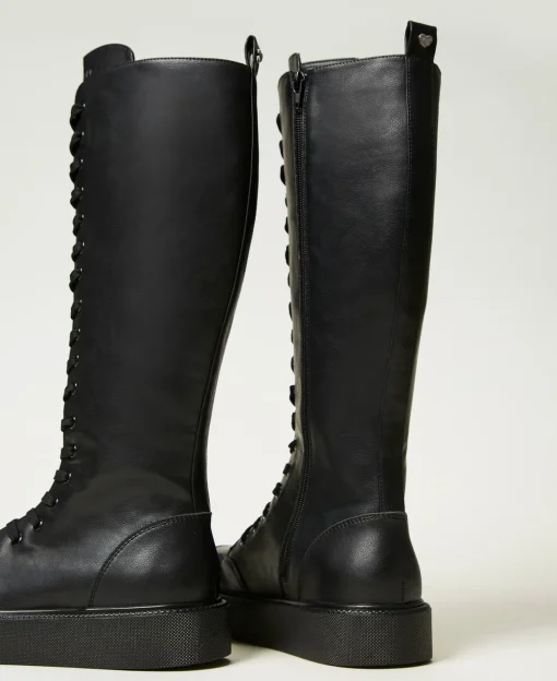 Sneaker-Boots Mit Schnürung