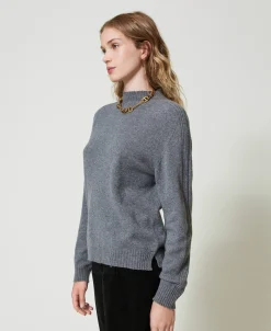 Stehkragenpullover Aus Cashmere