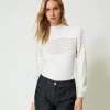 Stehkragenpullover Mit „Oval T“-Detail