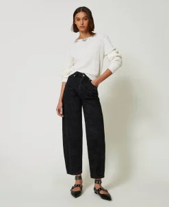 Von Hand Bestickter Pullover