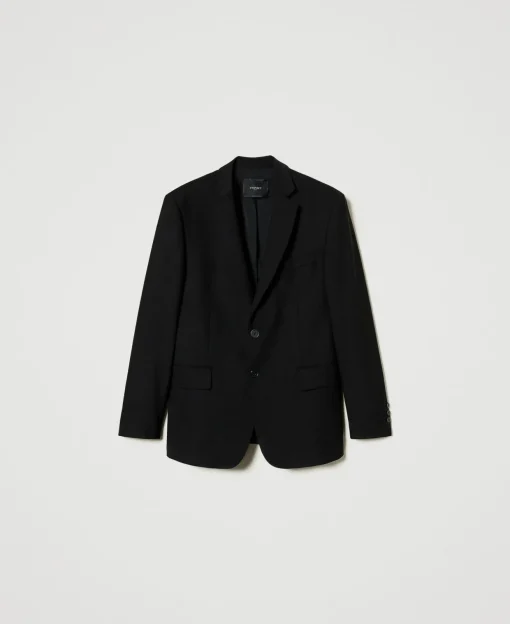 Anzugblazer Aus Serge Aus Wollmischung