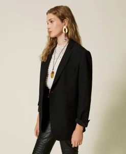 Anzugblazer Aus Serge Aus Wollmischung