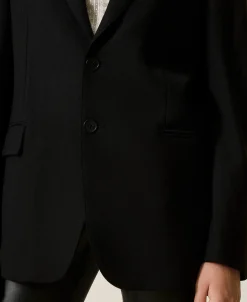 Anzugblazer Aus Serge Aus Wollmischung