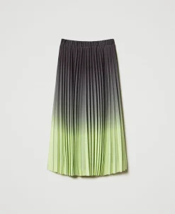 Bedruckter Plisseerock Aus Georgette