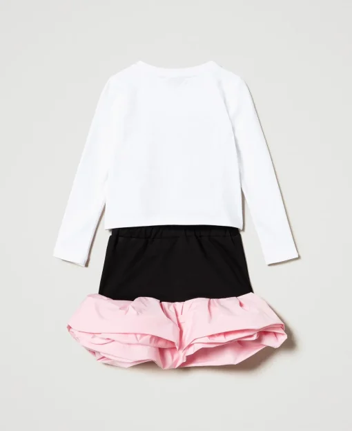 Bedrucktes Shirt Und Volantrock