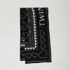 Bedrucktes Tuch Mit Logos Und Herzen