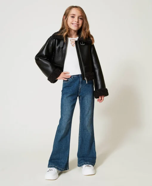Bell-Bottom-Jeans Mit Fünf Taschen