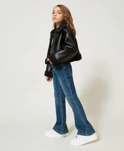 Bell-Bottom-Jeans Mit Fünf Taschen