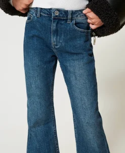 Bell-Bottom-Jeans Mit Fünf Taschen