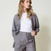 Bermudashorts Mit Nadelstreifen Und Taschen