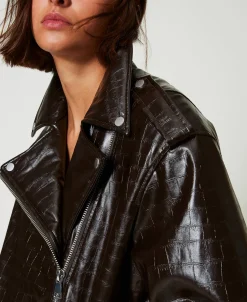 Bikerjacke Mit Animalprint