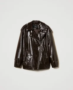 Bikerjacke Mit Animalprint