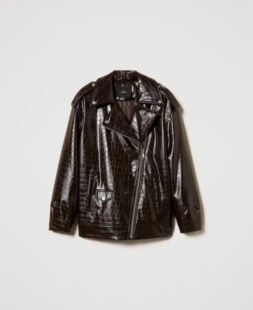 Bikerjacke Mit Animalprint
