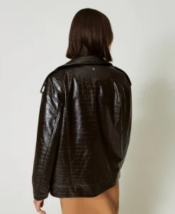 Bikerjacke Mit Animalprint