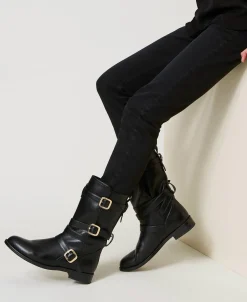 Bikerstiefel Mit Riemen